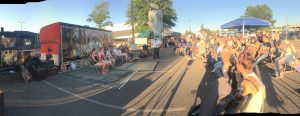 crowds, audience, fair, festival, hypnosis show